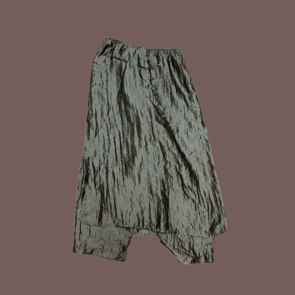 Barbara Lesser Draped Skort | Metallic Bronze | Size 8 | Vintage